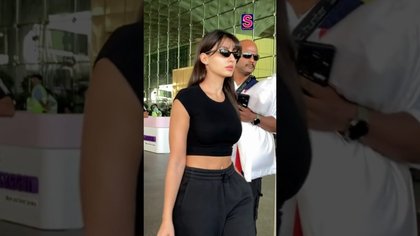 Nora Fatehi Slays Airport Fashion with Effortless Style | N18S