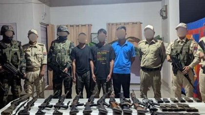 9 militants caught in Manipur; Huge cache of weapons and Meth worth ₹39 Crore found