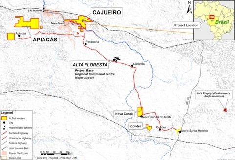 Altamira Gold Intersects High Grade Gold Mineralization within the Cajueiro Mineral Resource and Commences Drilling at the Untested Mombaque and Guillermo Porphyry Targets, Brazil