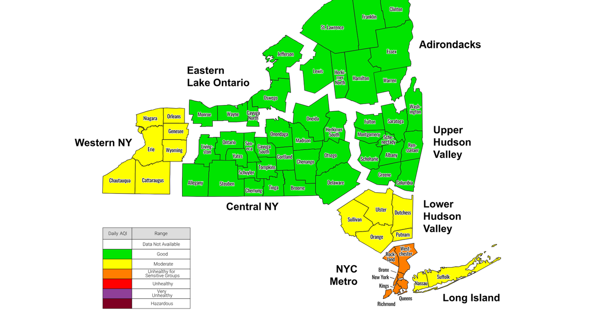NYC under Level Orange air quality alert through Saturday night