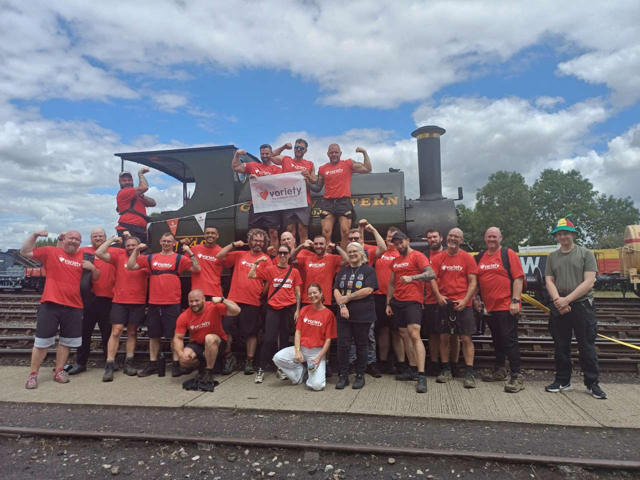 WATCH: Full video as steam train pulled by hand for charity