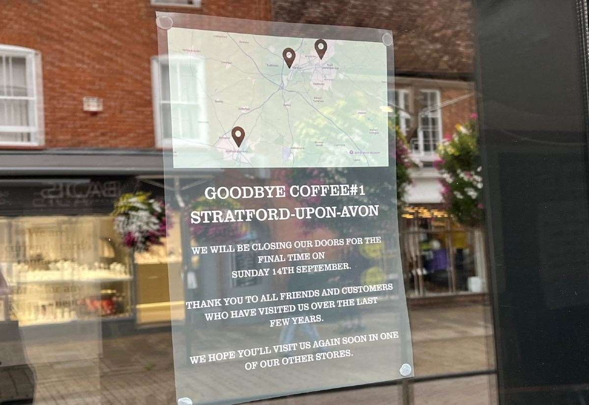 Stratford branch of Coffee#1 closes after eight years in town