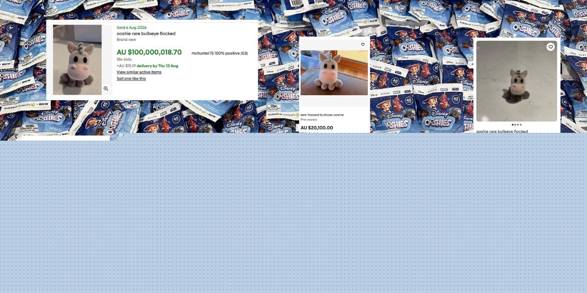 Parents Are Digging Through the Shopping Bags as a Rare Woolworths Ooshie Sparks eBay Frenzy