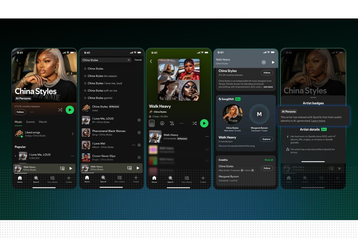 Spotify introduces badge for AI-generated artistes