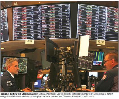 Trade issues weigh on Dow industrials