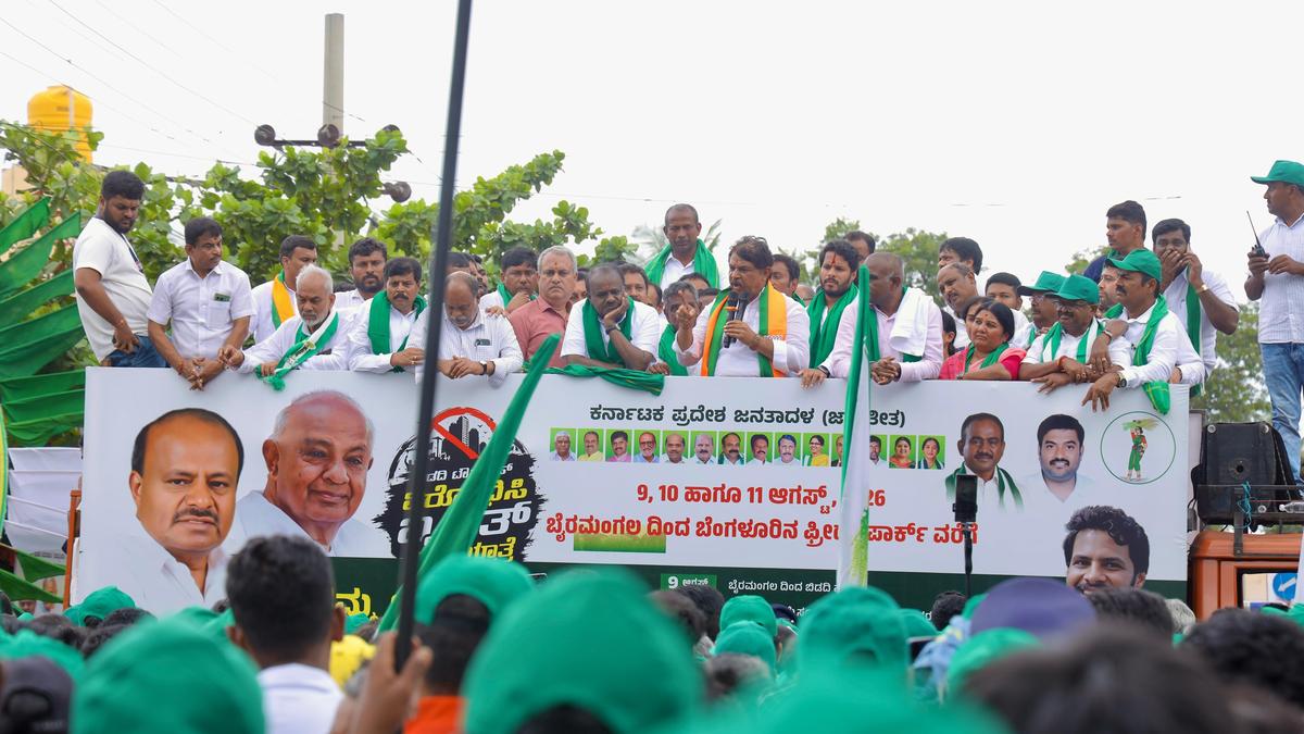 BJP, JD(S) launch padayatra against Bidadi township project