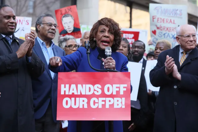 Waters tells CFPB’s Vought not to use shutdown to furlough staff