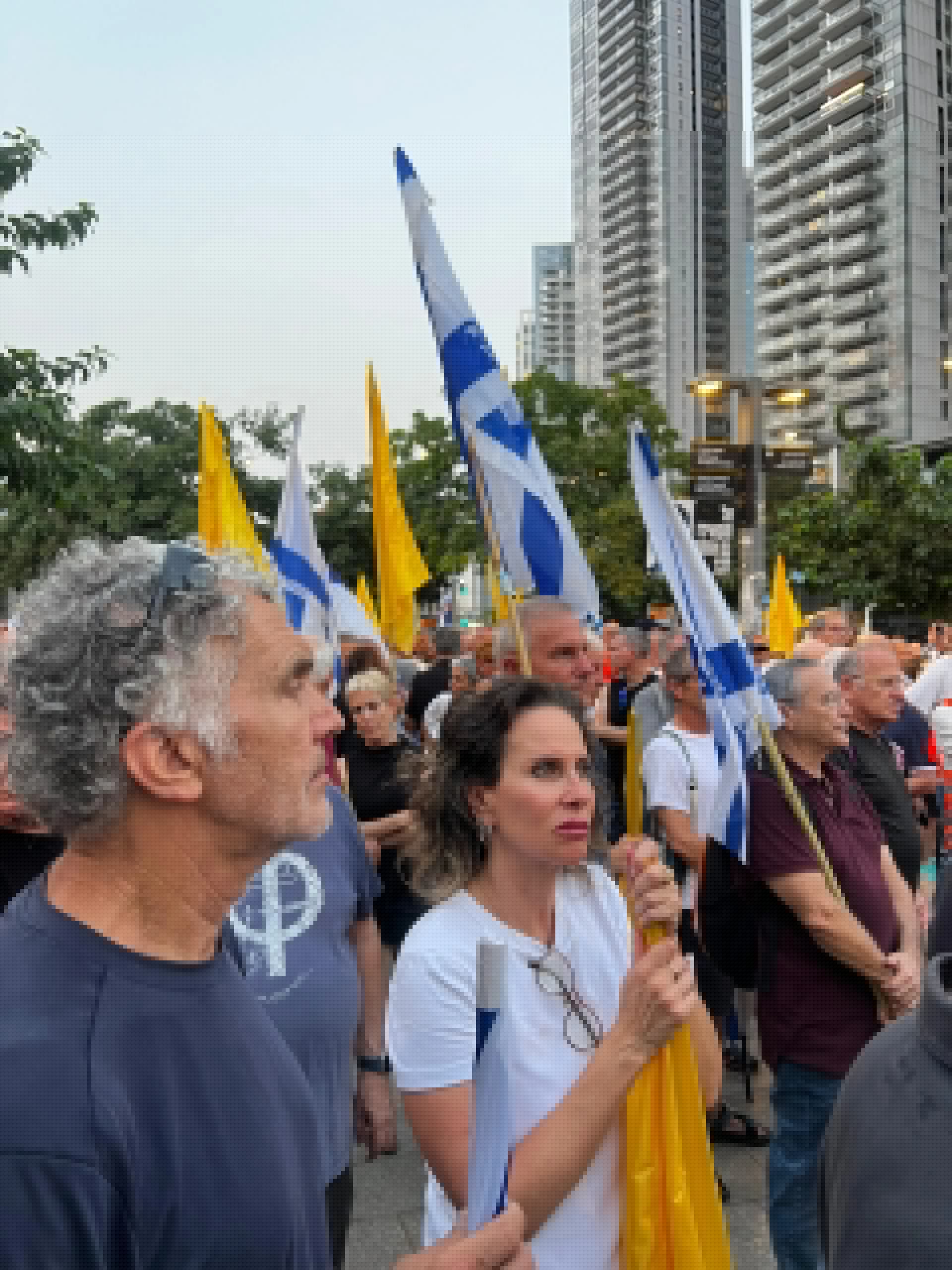 Hundreds of retired air force officers protest Israel’s war in Gaza