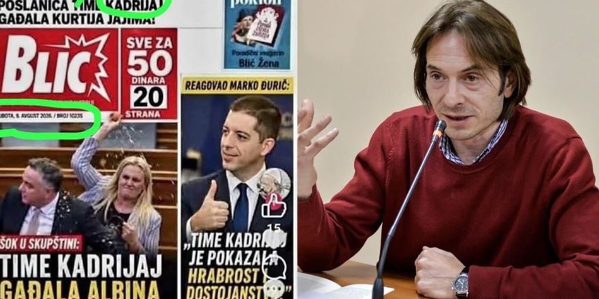 Anëtari i Kryesisë së LVV-së shpërndan ballinë të rreme të “Blic” për incidentin në Kuvend, reagon Aleanca