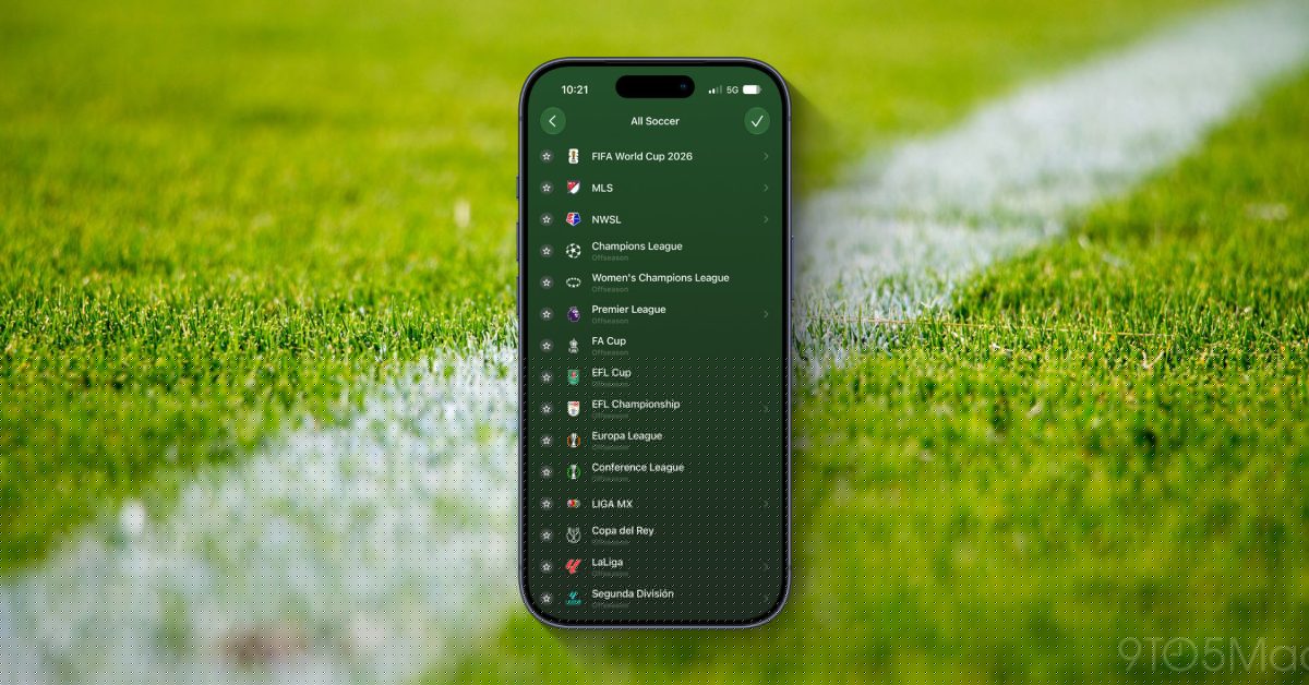 Apple Sports App Adds Soccer Leagues After 2026 World Cup