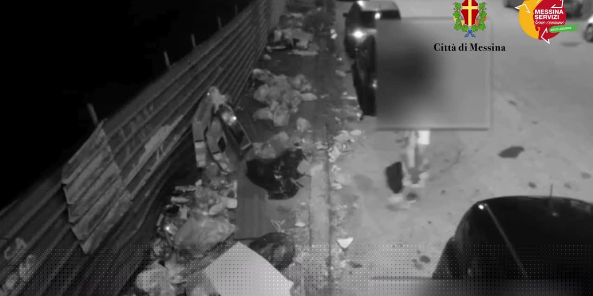 Messina, collects waste for third parties and abandons it on the street: trapped by camera traps VIDEO