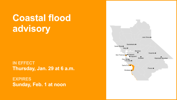 Coastal flood advisory in place for Bay Area Shorelines from Thursday to Sunday