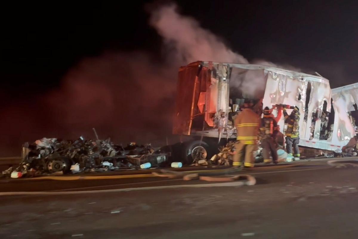 We Drove Past a Major Semi Fire on the Way Home from Jelly Roll