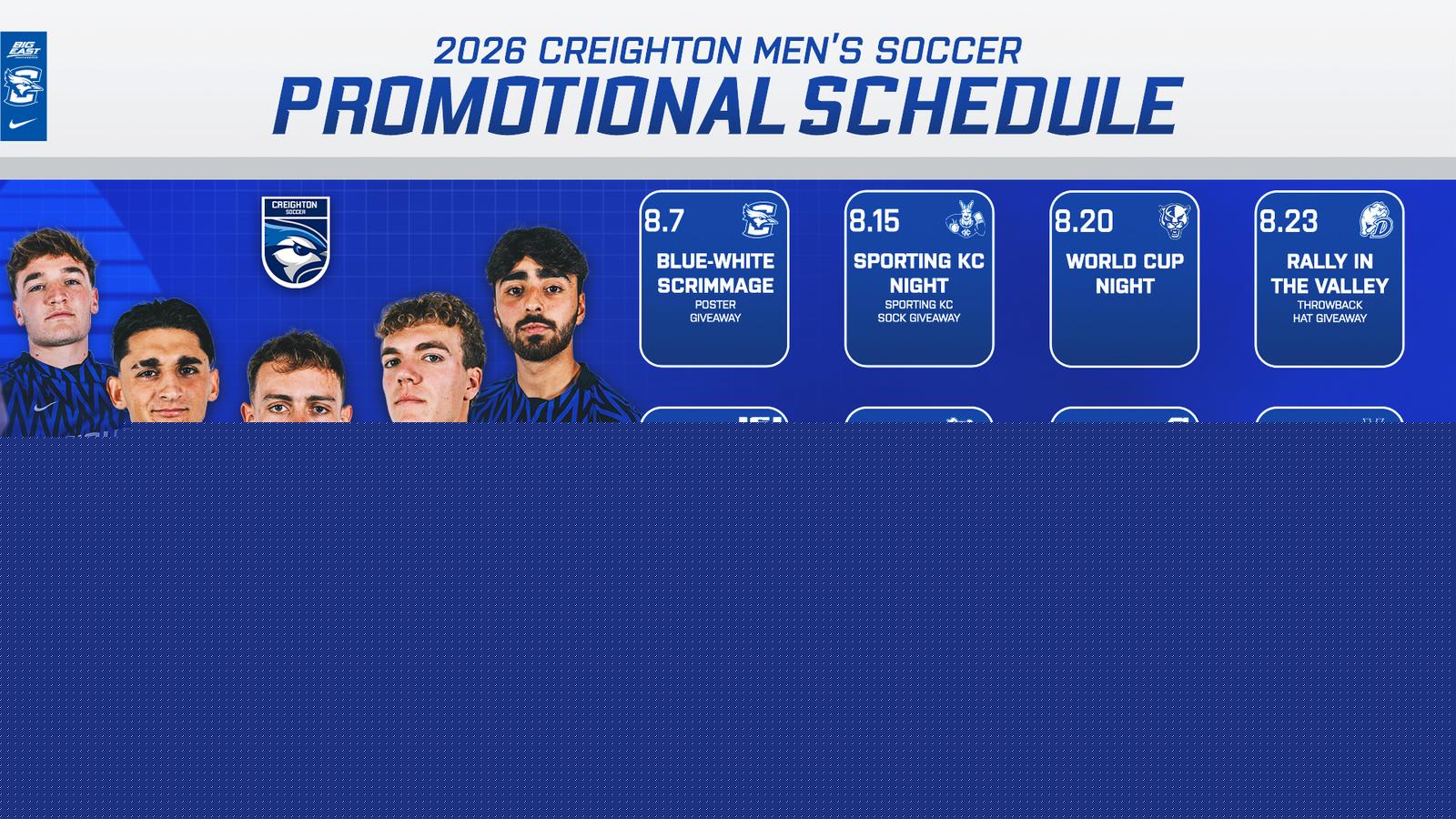 Men's Soccer Announces 2026 Promotional Schedule