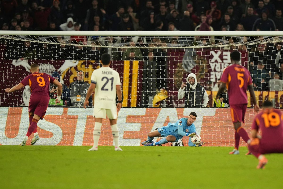 Roma miss three penalties in Europa League defeat to Lille; Celtic left ‘baffled’ by VAR