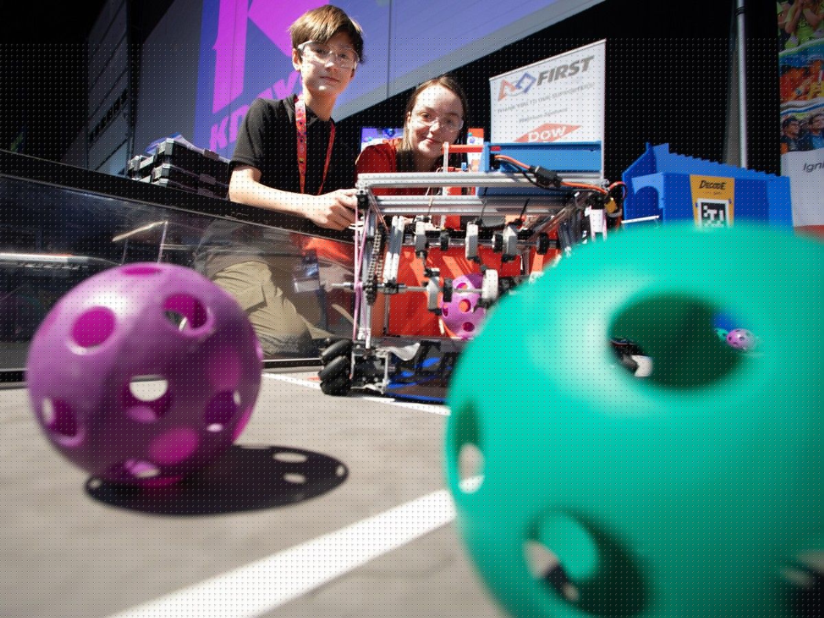 International high school students taking part in robotics competition at KDays