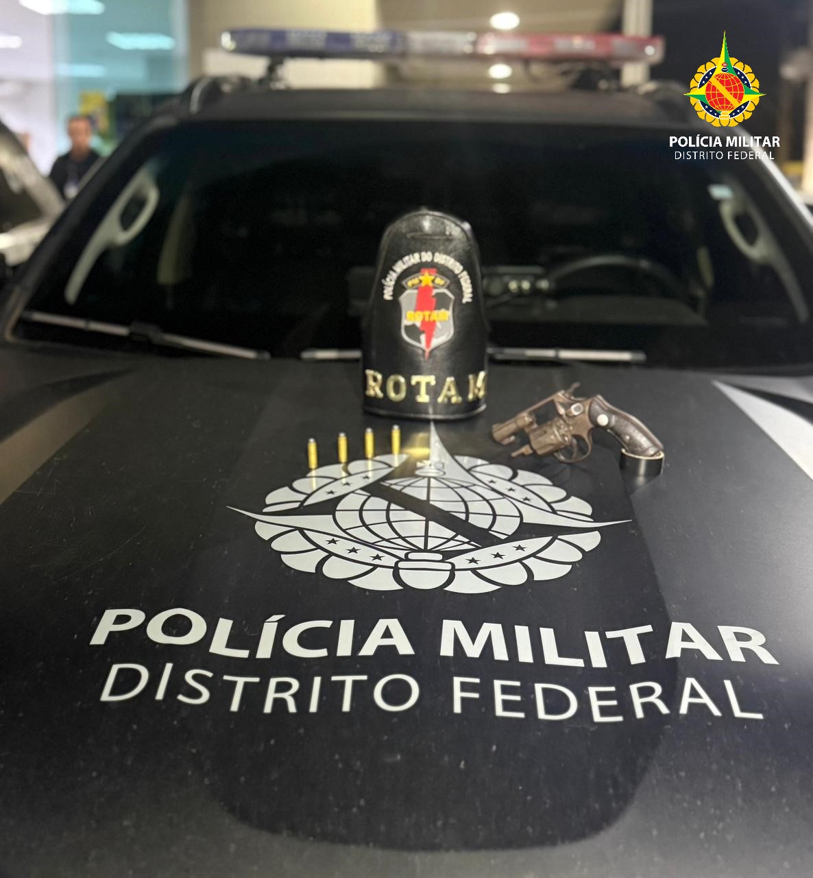 Homem é preso com revólver durante patrulhamento da ROTAM em Ceilândia