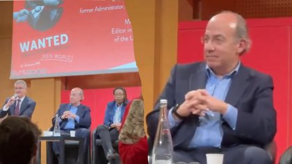 '¡Asesino!', '¡Lárgate'; Felipe Calderón es increpado en París por estudiantes | Video