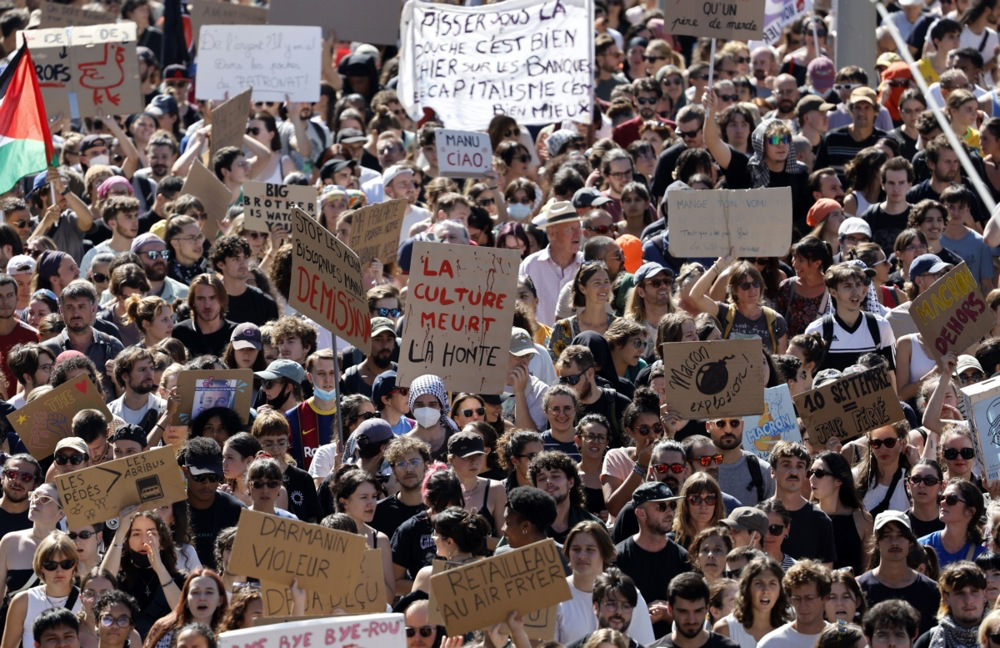 Thousands Of People On The Streets Across France Over Budget Cuts