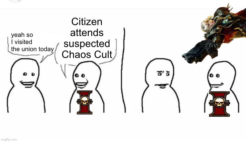 Warhammer 40,000 - “They are afraid. Of themselves, of their neighbors. We keep them afraid.” —Vaults of Terra, Inquisitor Spinoza | /r/grimdank