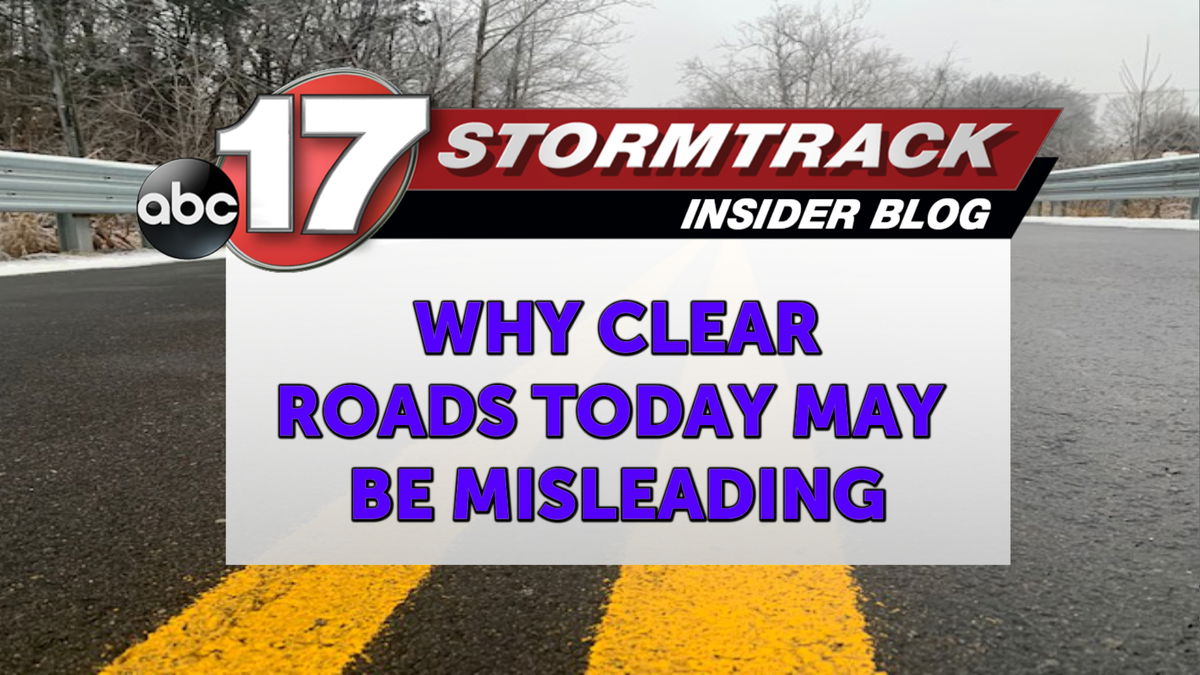 Why ‘clear’ road conditions may be deceiving over the next couple of days