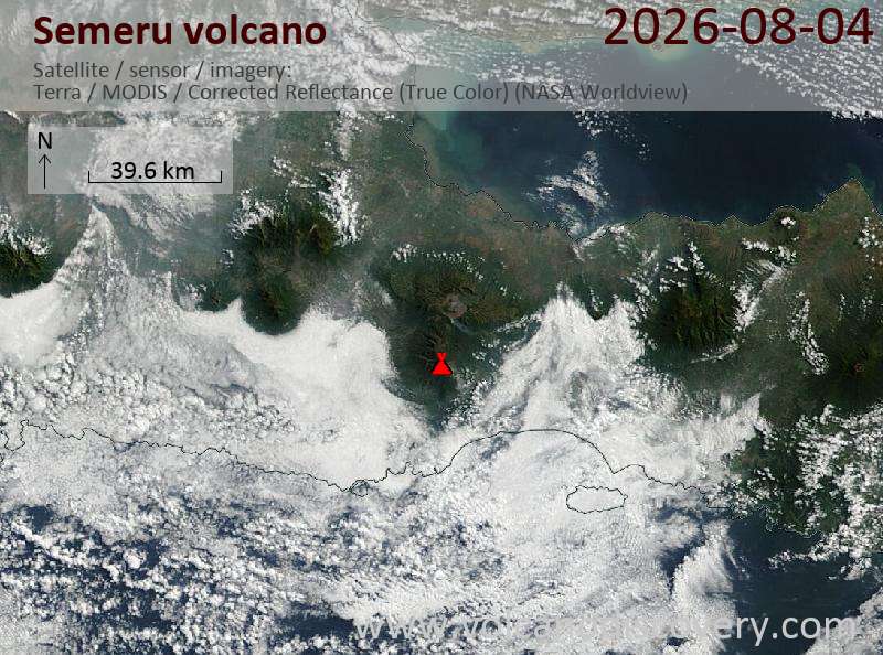 Semeru Volcano Volcanic Ash Advisory: VA TO FL150 LAST REP 04/1203Z EST VA DTG: 04/1300Z to 15000 ft (4600 m)