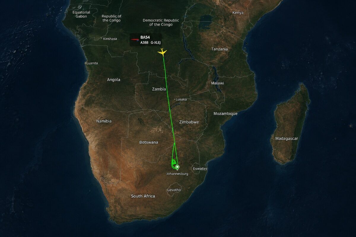 7-hour ‘flight to nowhere’: London-bound Airbus makes critical U-turn back to Joburg