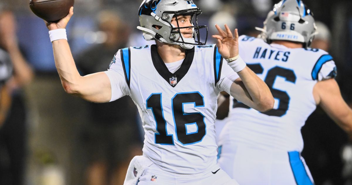 Undrafted rookie quarterback Haynes King leads Panthers to 33-30 comeback win over Cardinals