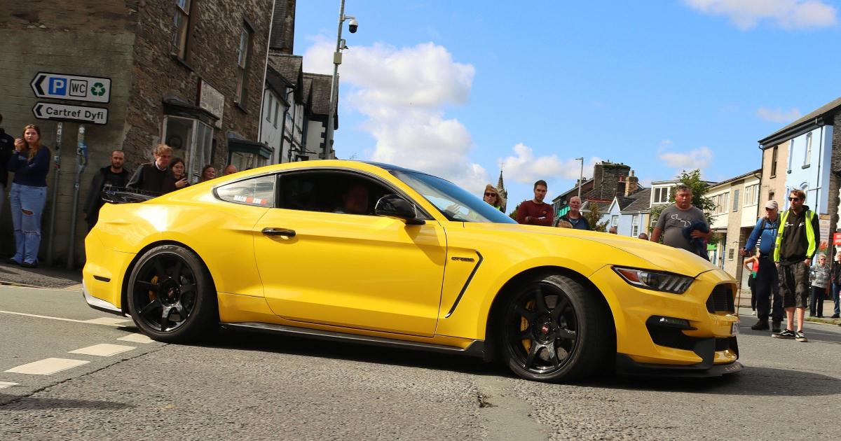 Classic vehicles and supercars take to scenic Powys route