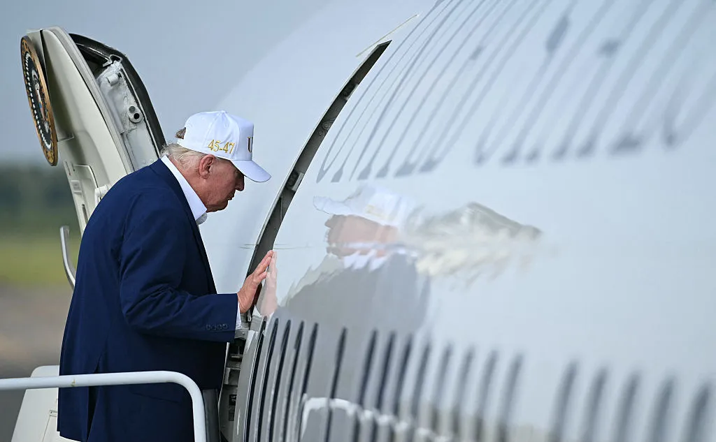 Donald Trump Rode Off In A Catering Truck & Onto Another Plane Due To Threats From Iran