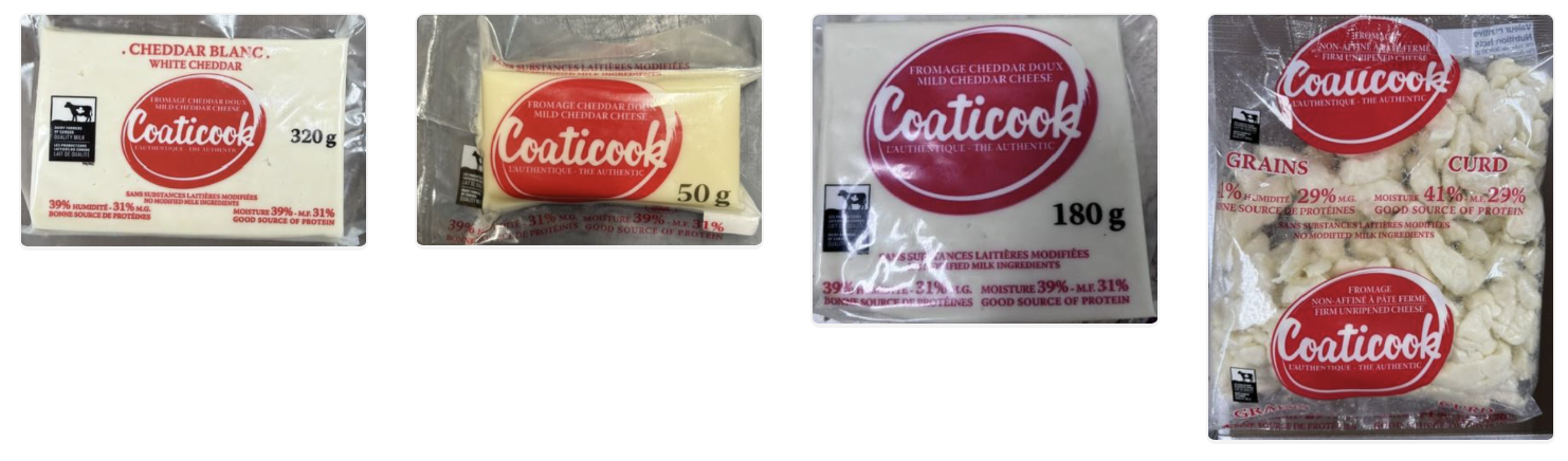 Food Recall Warning: Coaticook Brand White Cheddar Cheeses Recalled Due to Listeria Monocytogenes