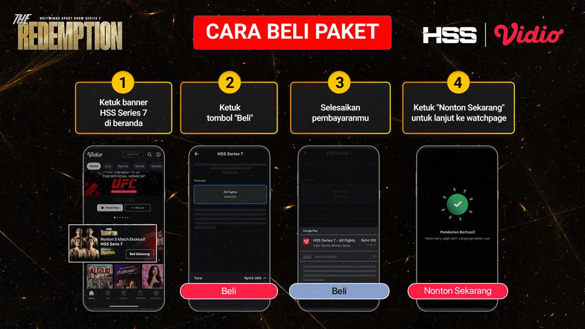 HSS Series 7: Cara Beli Pay Per View di Vidio, Saksikan Duel Paris Pernandes vs Rudy Golden Boy
