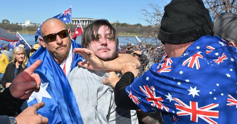 Brawls erupt as protesters clash at immigration rallies
