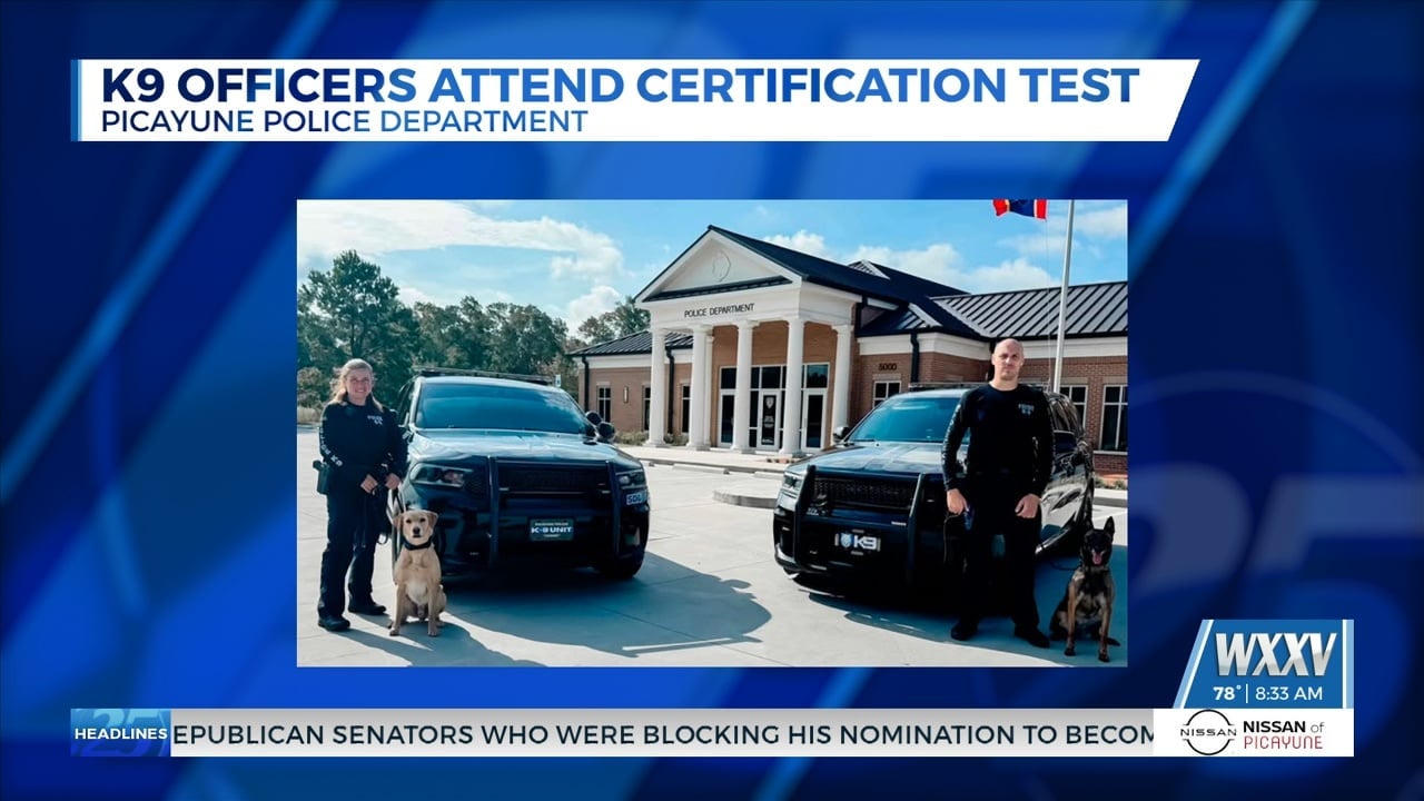 Two Picayune Police K-9 units achieve annual detection certification