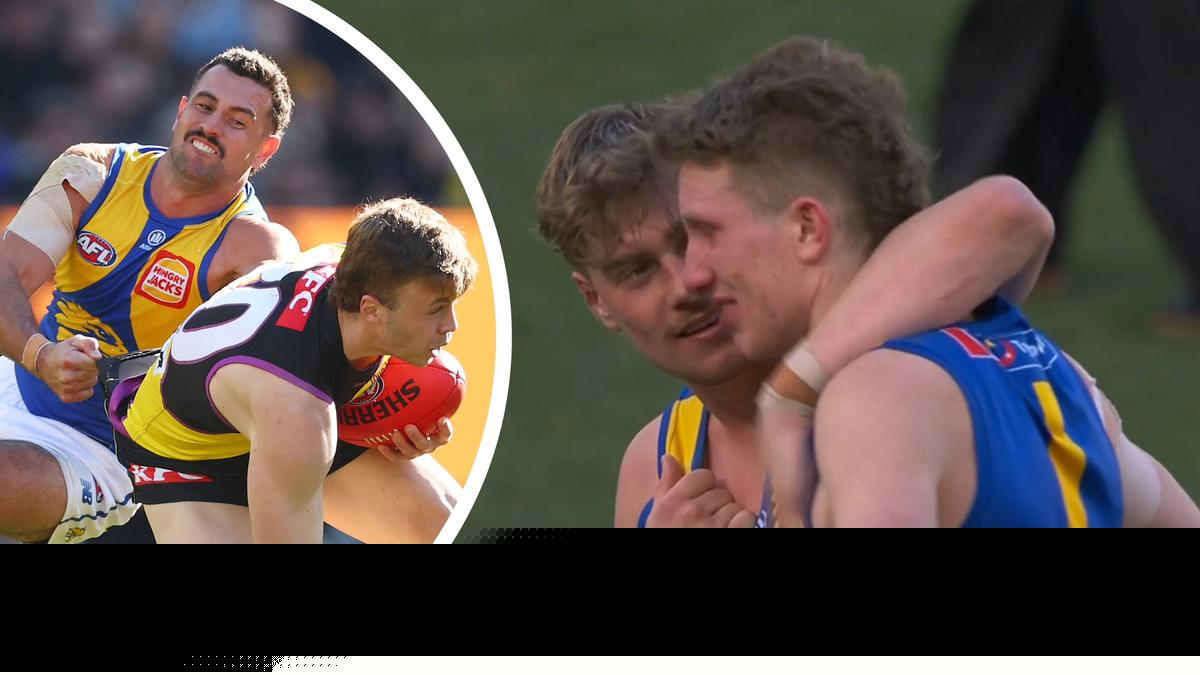 West Coast Eagles teammates rally around Willem Duursma after he was brought to tears following Richmond loss