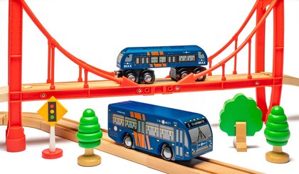 This parent-owned Portland toy company sells perfect replicas of TriMet trains and buses