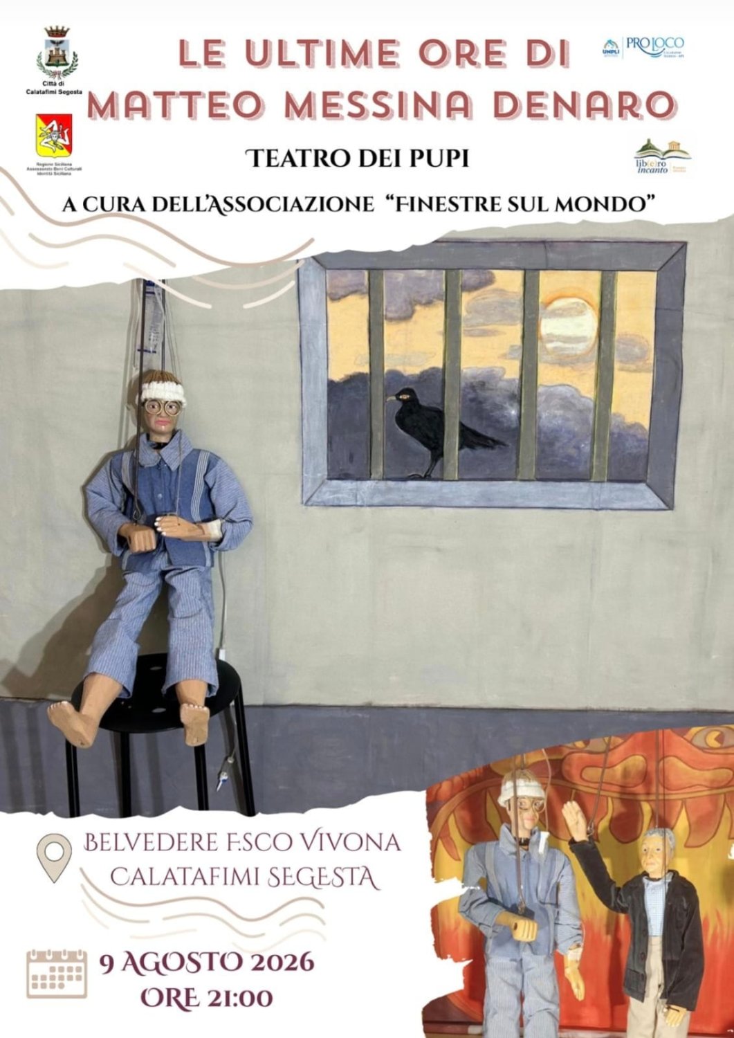Calatafimi, stasera in scena “Le ultime ore di Matteo Messina Denaro”
