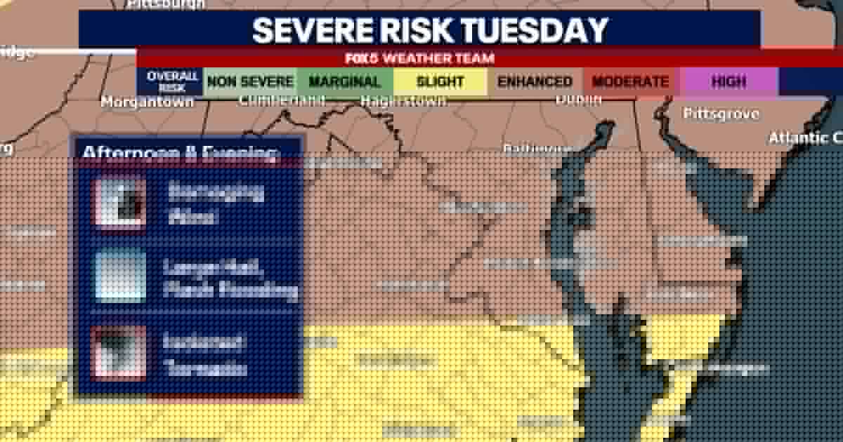 DC weather: Strong thunderstorms, severe weather Tuesday could impact evening commute