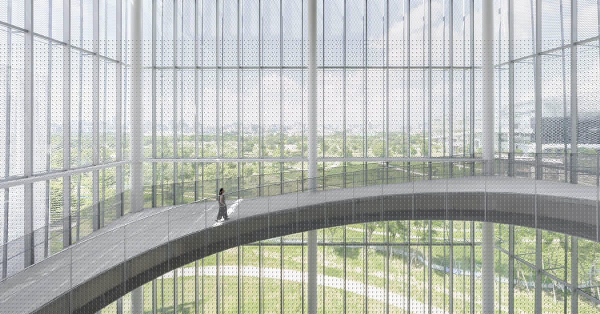 SANAA unveils taichung art museum in taiwan with translucent dual-layer metal facade