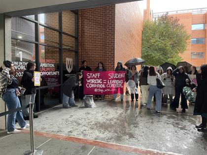 WSU students protest against staff cuts as WSU cuts 10 per cent of workforce
