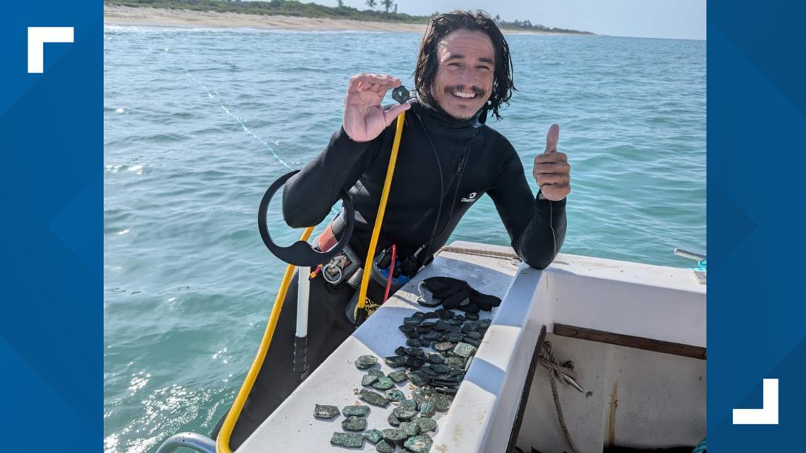 Subby's neighbor's son, a diver and treasure hunter, just scored the haul of a lifetime off the coast of Florida [Spiffy]