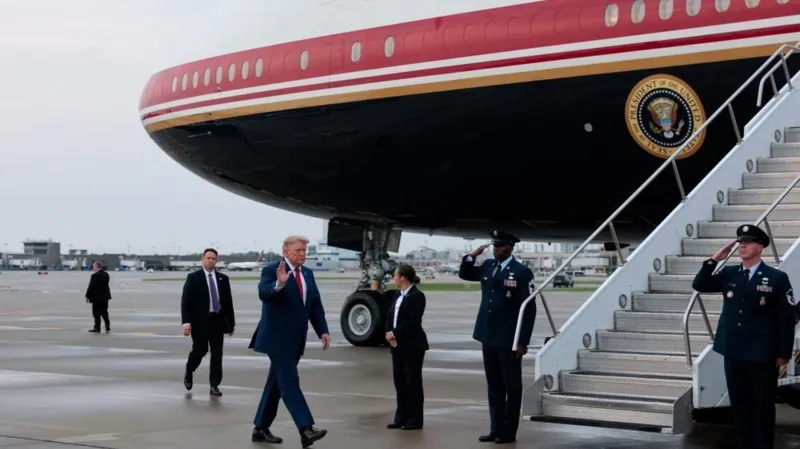 Trump says his plane faced ‘greater risk’ in flight change