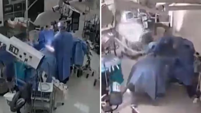 Brave surgeons shield patient with their bodies as 6.8 earthquake shakes operation room in Japan