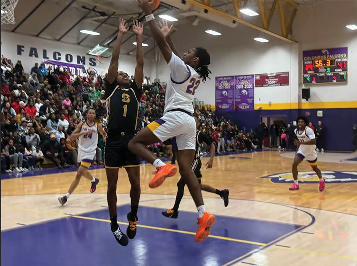 Trojans pull away from Falcons’ girls late in thrilling 58-54 victory