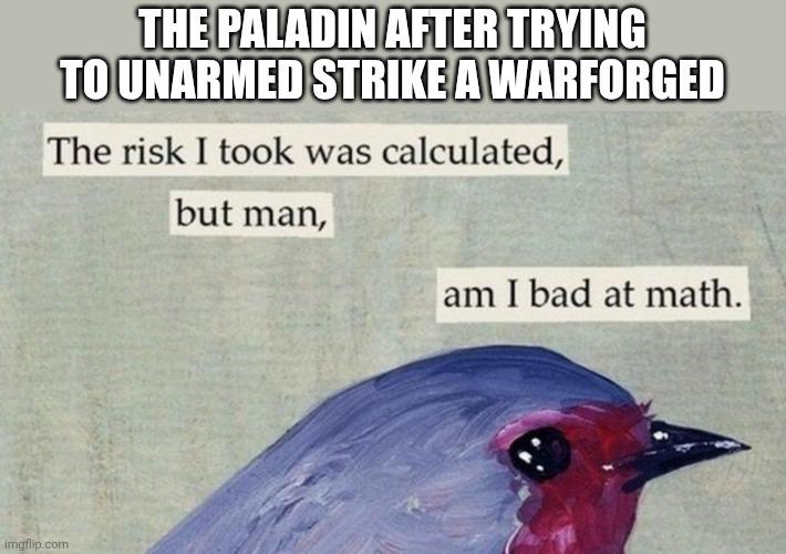 Dungeons and Dragons - Punching metal is incredibly bad for your hand | /r/dndmemes
