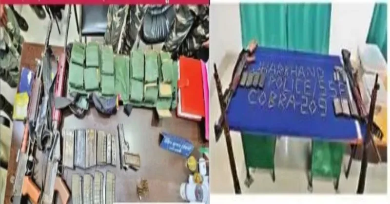 Anti-Maoist Operation in Jharkhand: Arms & explosives recovered from Kuchai, Dalma Forests; Woman Maoist surrenders