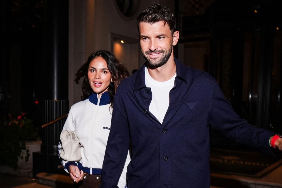 Grigor Dimitrov's girlfriend Eiza Gonzalez declares her love for Bulgarian as she swoons over their stylish Prada show look in Milan
