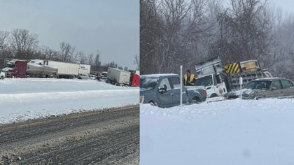 State Police: About 30 vehicles involved in crash on Thruway in Batavia