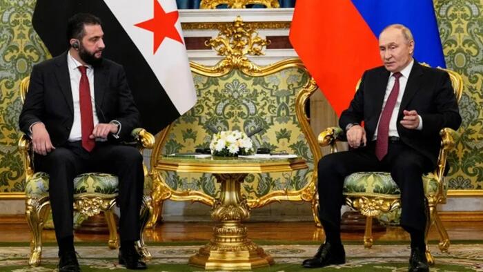 Putin Hosts Syria's Sharaa As Russian Forces Exit North In Tandem With US Drawdown