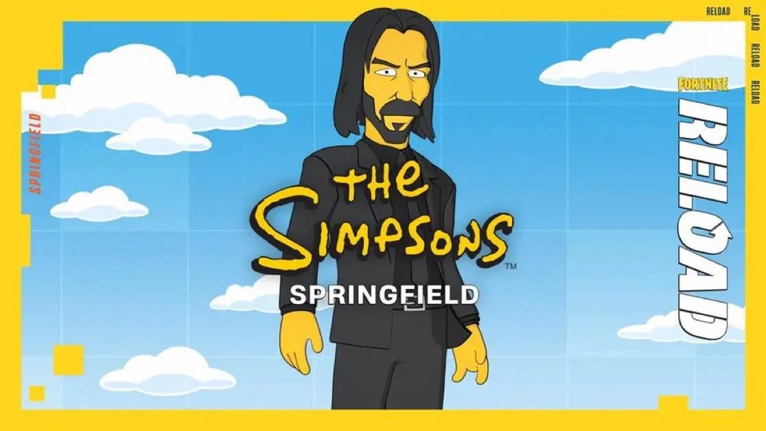 Fortnite Will Let You Unlock John Wick as a The Simpsons Character
